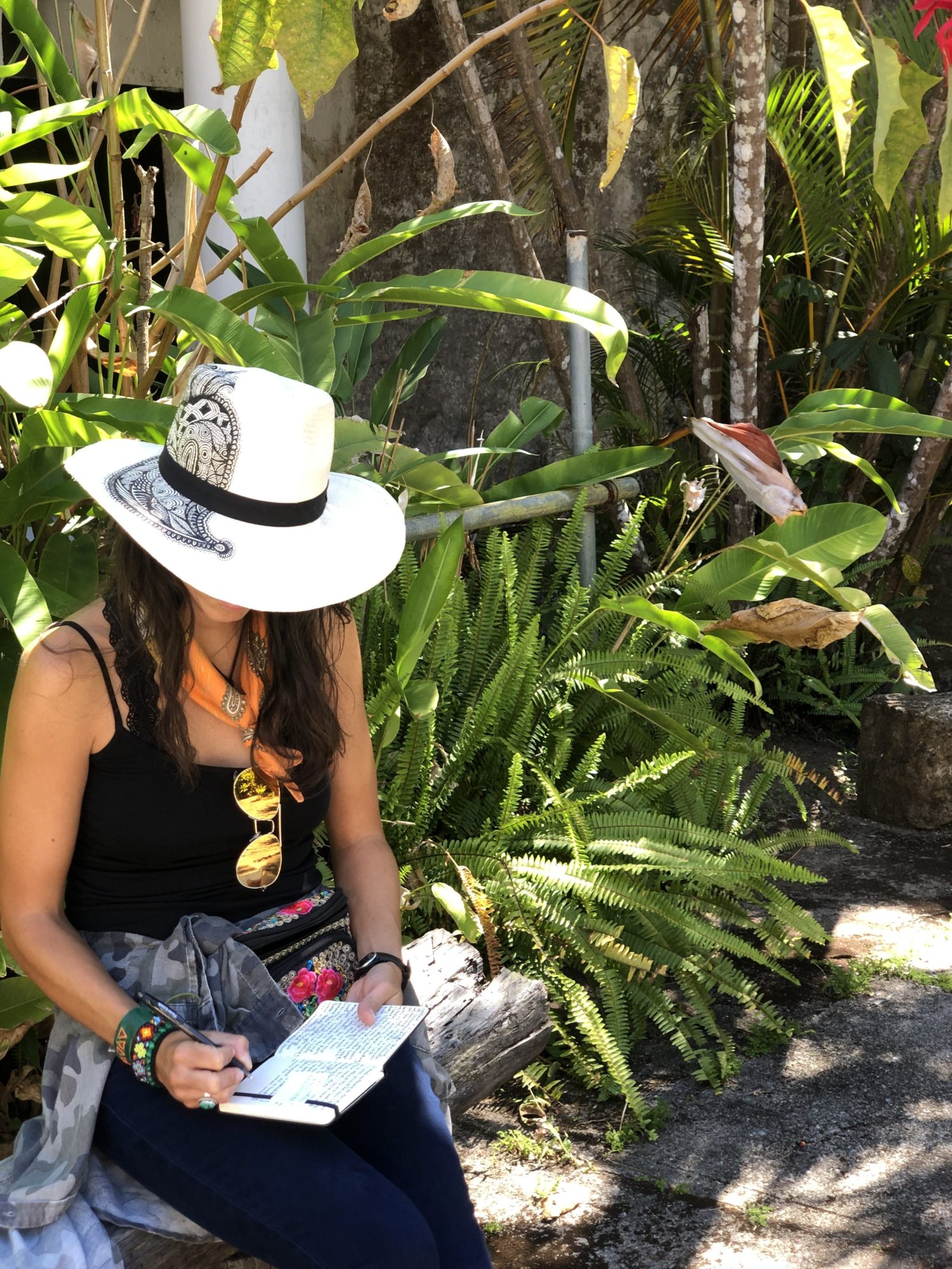 woman in mexico writing