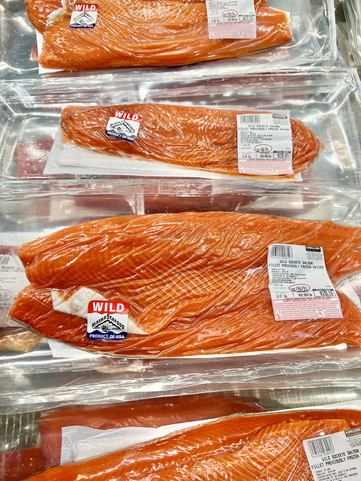 Calories in Wild Alaskan Sockeye Salmon from Kirkland Signature