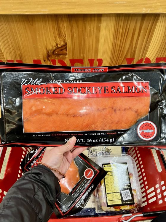 Wild Nova Smoked Sockeye Salmon large serving from Trader Joes