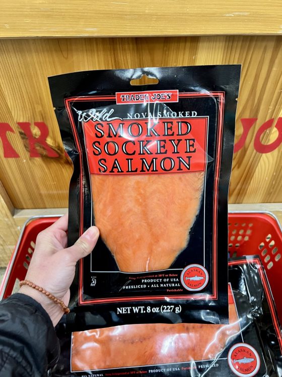 Wild Nova Smoked Sockeye Salmon medium serving from Trader Joes