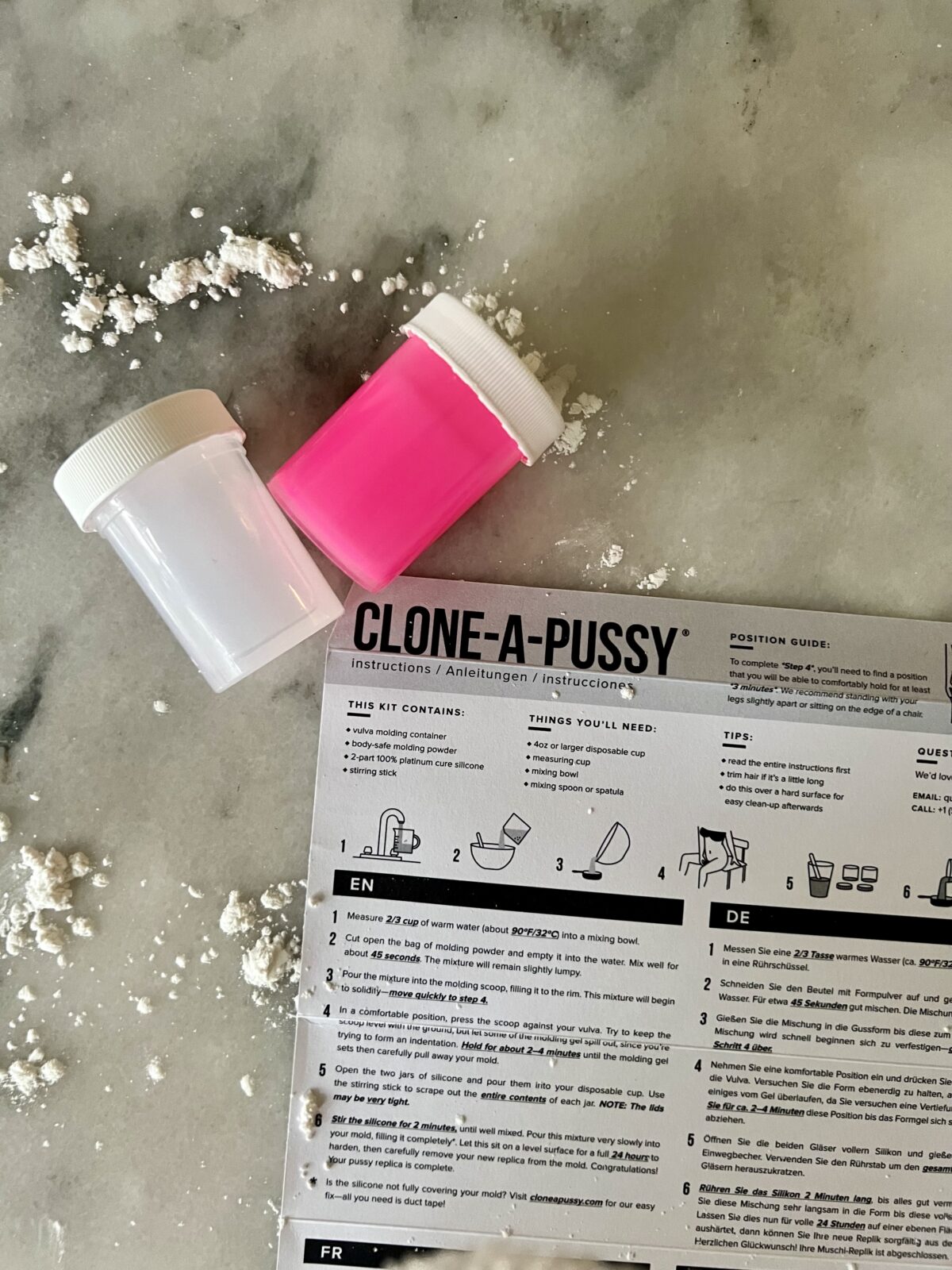 hot pink silicone for the Clone a Pussy vulva cloning kit