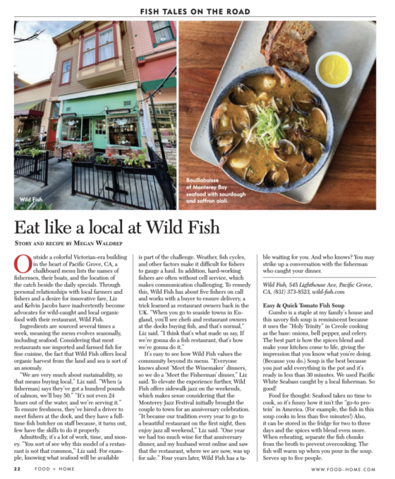 Commercial Fishing to Fine Cuisine: Wild Fish in Pacific Grove, California