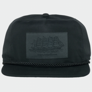 Grundens captain heritage hat with rope in black