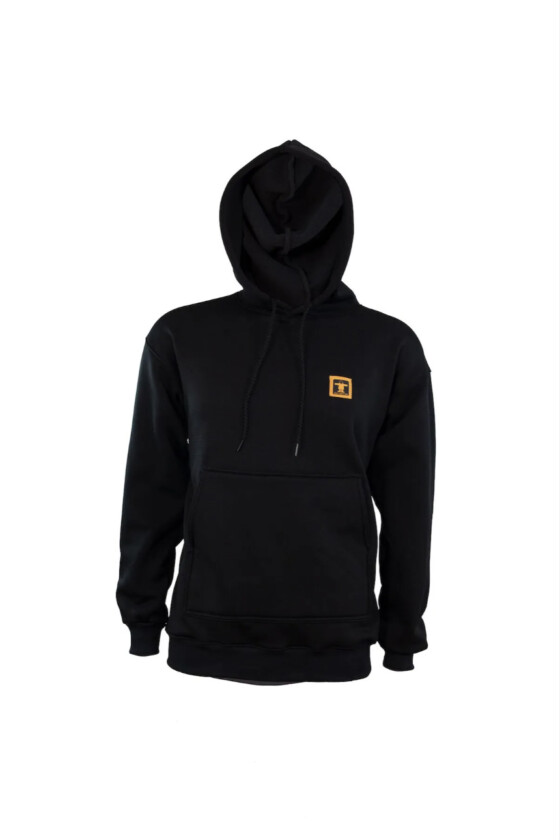 Black fleece quick dry hoodie from Guy Cotten